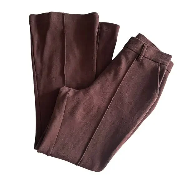 Urban Outfitters, Maroon, Pleated, Flare/Wide Leg, Trousers- S - Picture 7 of 12